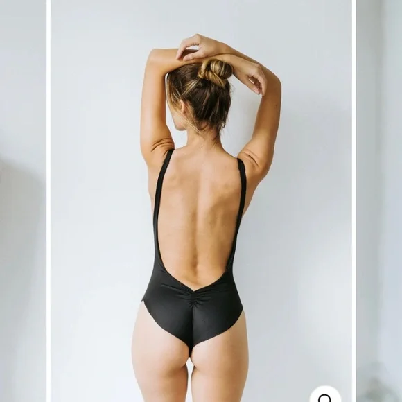 Elegant Black One-Piece Swimsuit - Picture 2 of 6